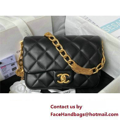 Chanel Lambskin & Gold-Tone Metal small flap bag black AS4231 2023